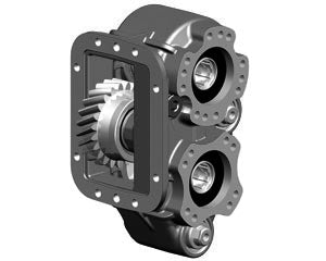 Scania early GRS Right-Side Mounted PTO with ISO 4-Bolt Output – Air Operated, Max Torque 600 Nm, Includes Mounting Kit