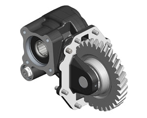 Scania GRSO905,925 Right-Side Mounted PTO with ISO 4-Bolt Output – Air Operated, Max Torque 350 Nm, Includes Mounting Kit