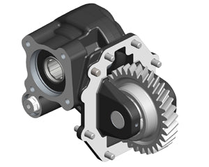 Scania GR, GRS905 / GRS905R Right-Side Mounted PTO with ISO 4-Bolt Output – Air Operated, Max Torque 400 Nm, Includes Mounting Kit