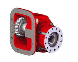 Eaton Fuller Hotshift Left-Side Mounted PTO with ISO 4-Bolt Output - Air Operated, Max Torque 400 Nm, Includes Mounting Kit