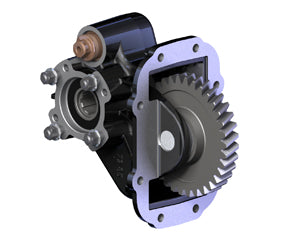 Isuzu MJX16P Left-Side Mounted PTO with ISO 4-Bolt Output – Air Operated, Max Torque 400 Nm, Includes Mounting Kit