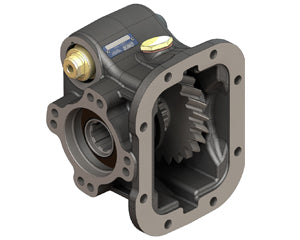 Isuzu MJX12P Left-Side Mounted PTO with ISO 4-Bolt Output – Air Operated, Max Torque 300 Nm, Includes Mounting Kit