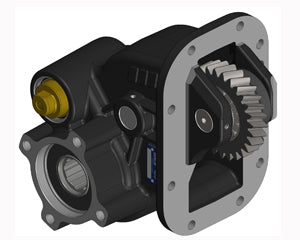 Isuzu MZW-6P Left-Side Mounted PTO with ISO 4-Bolt Output – Air Operated, Max Torque 320 Nm, Includes Mounting Kit