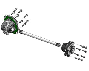 Scania GRSO905,925 Rear-Mounted PTO with ISO 4-Bolt Output – Air Operated, Max Torque 620 Nm, Includes Mounting Kit