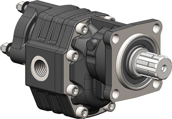 OMFB NPH Tandem Gear Pump 43cc ISO 4-Bolt - Left Hand Rotation (CCW ...