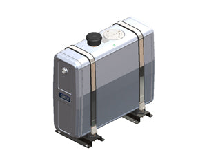 VERTICAL Series Aluminium Hydraulic Tanks with Mount Brackets - 130 litre Capacity