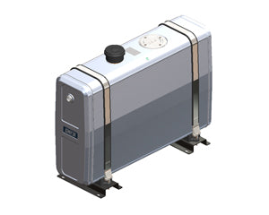 VERTICAL Series Aluminium Hydraulic Tanks with Mount Brackets - 160 litre Capacity