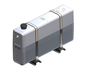 VERTICAL Series Aluminium Hydraulic Tanks with Mount Brackets - 200 litre Capacity