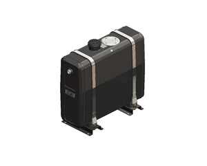 VERTICAL Series Steel Powder Coated Hydraulic Tanks with Mount Brackets - 130 litre Capacity