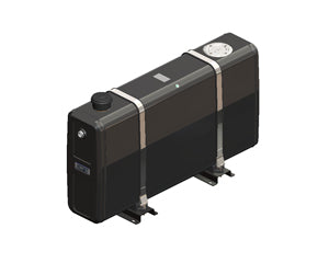 VERTICAL Series Steel Powder Coated Hydraulic Tanks with Mount Brackets - 200 litre Capacity