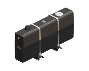 VERTICAL Series Steel Powder Coated Hydraulic Tanks with Mount Brackets - 230 litre Capacity
